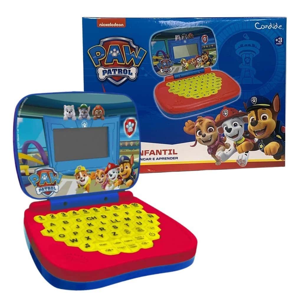 Patrulha Canina Brinquedos Laptop Infantil Educativo Candide Bilíngue, imagem 1 de 1
