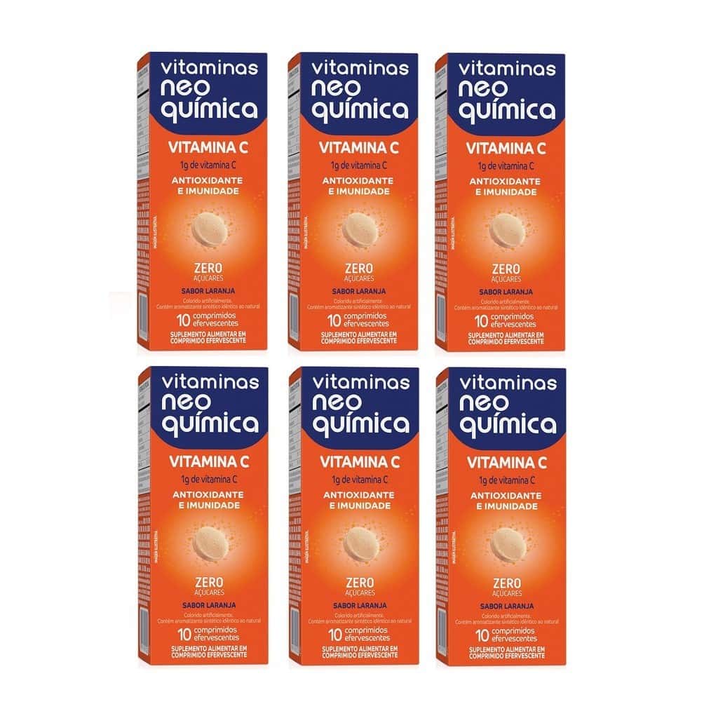 Kit 6 Vitamina C 10 Cápsulas Efervescente 1g - Neo Química, imagem 1 de 1