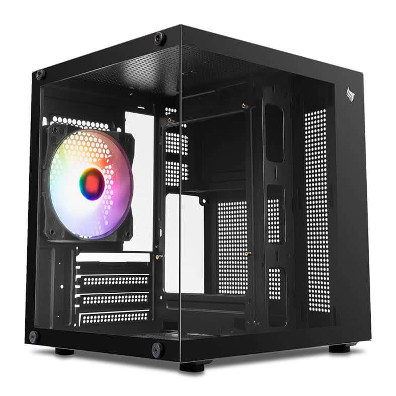 Gabinete Gamer Aquário Pichau Atom, Mini-Tower, Lateral de Vidro, Com 1 Fan, Preto, PG-ATOM-BK, imagem 1 de 1
