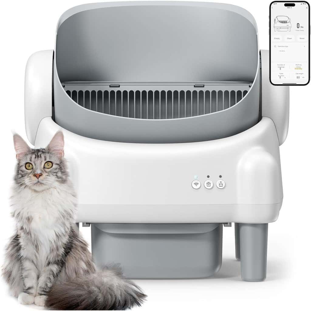 Newpet Caixa de areia autolimpante, colcha automática para gatos aberto controle por aplicativo para vários gatos, imagem 1 de 1