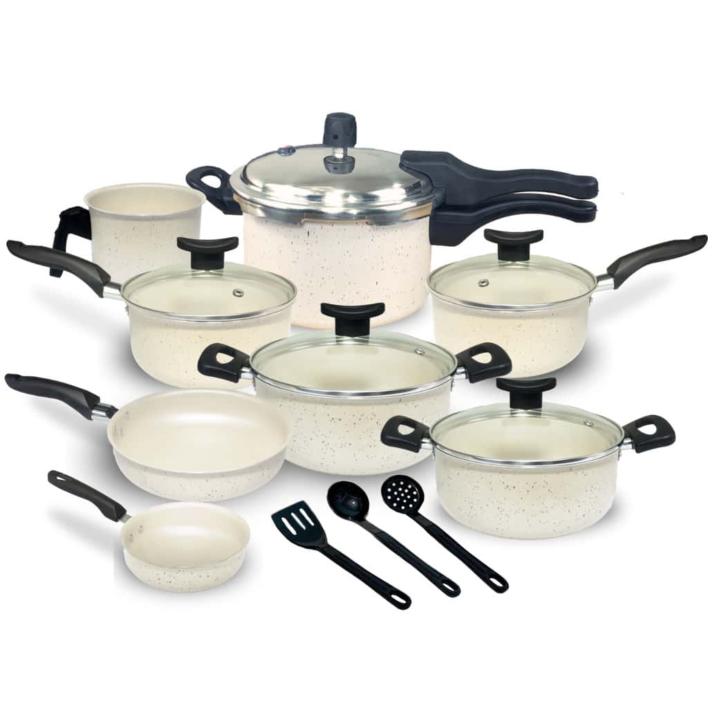 Jogo de Panelas Teflon Munique 11 Pçs com Panela de Pressão fechamento externo de 2.5L, imagem 1 de 1