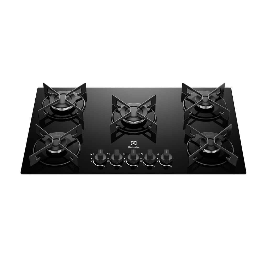 Cooktop 5 Bocas a Gás Electrolux Mesa de Vidro Efficient Grade de Aço Fosco (KE5GR), imagem 1 de 1