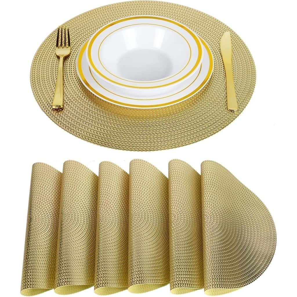 Kit 4 ou 6 Peças Jogo Americano Redondo Cozinha Jantar  38cm x 38cm, imagem 1 de 1