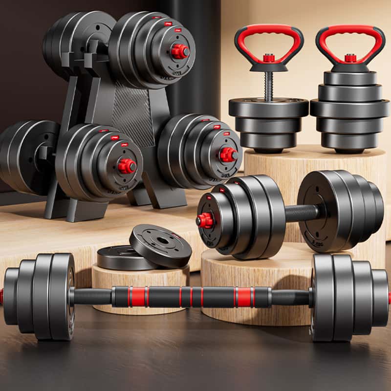 Kit Halteres Barra Kettlebell 6 em 1 Peso Musculação treino em casa, imagem 1 de 1