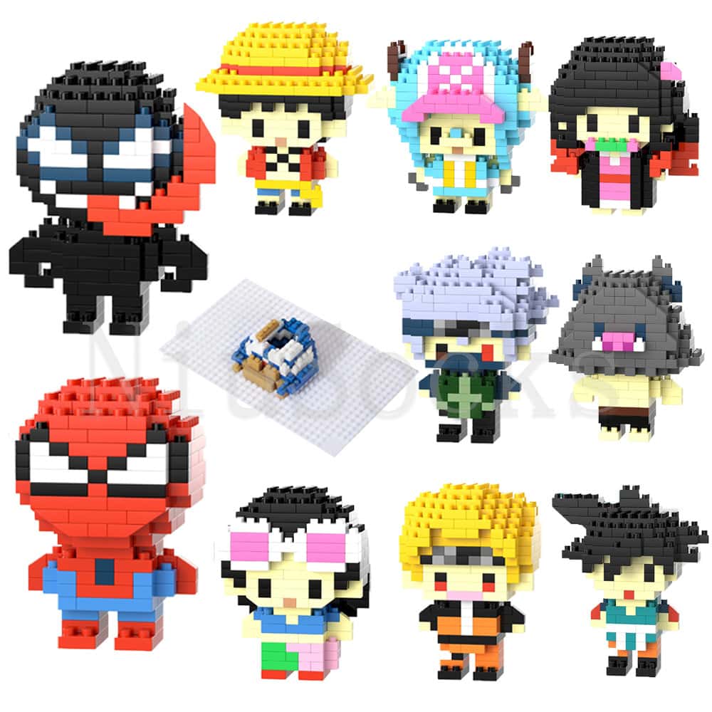 Montagem De Bloco De Construção De Desenhos Animados Brinquedos Educativos Série anime Crianças Boneca Fã Presentes De A, imagem 1 de 1