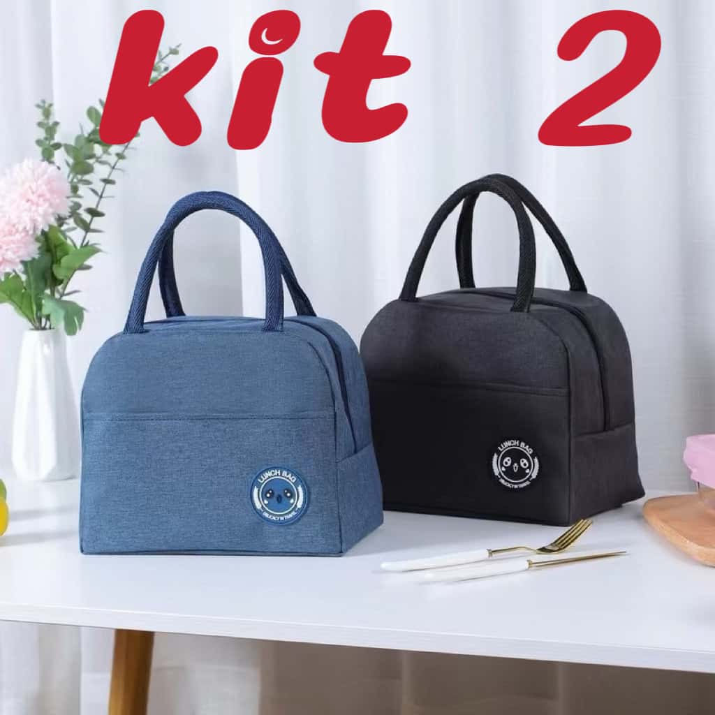 Kit 2 Bolsa Térmica Portátil Com Isolamento Térmico De Desenho, imagem 1 de 1