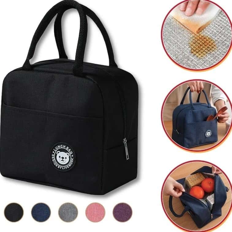 Bolsa Térmica Portátil de Mão Lancheira Marmita Viagem Piquenique Prático, imagem 1 de 1