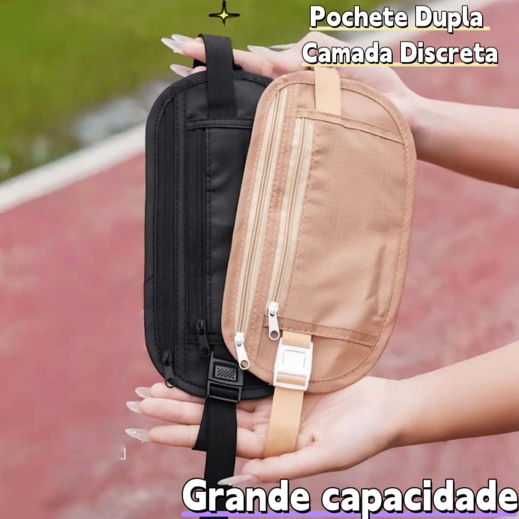 3/2/1 PCS Pochete Doleira Antifurto Nylon Impermeável Porta Celular Dinheiro Segurança Viagem Corrida Academia, imagem 1 de 1