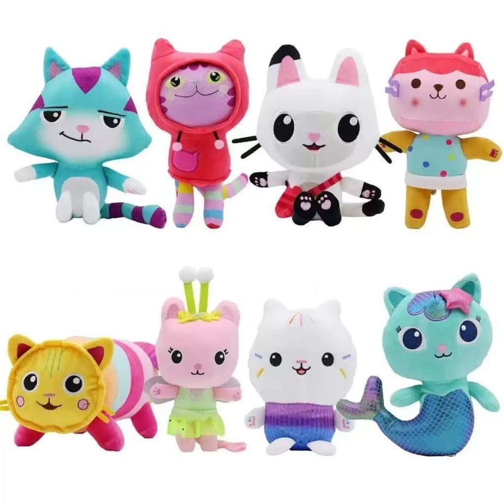 Pelúcias Gabby’s Dollhouse 27cm – Pandy Paws, Catnip e Almofagato | Fofas e Importadas, imagem 1 de 1