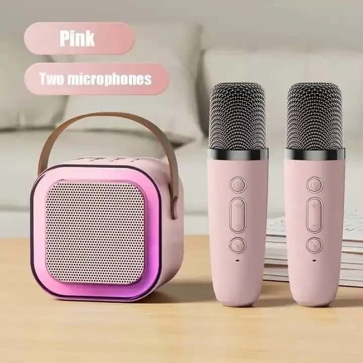 K12 Caixa de som sem fio com microfone Karaokê, Mini Alto-falante Bluetooth portátil 1/2 Mic, imagem 1 de 1