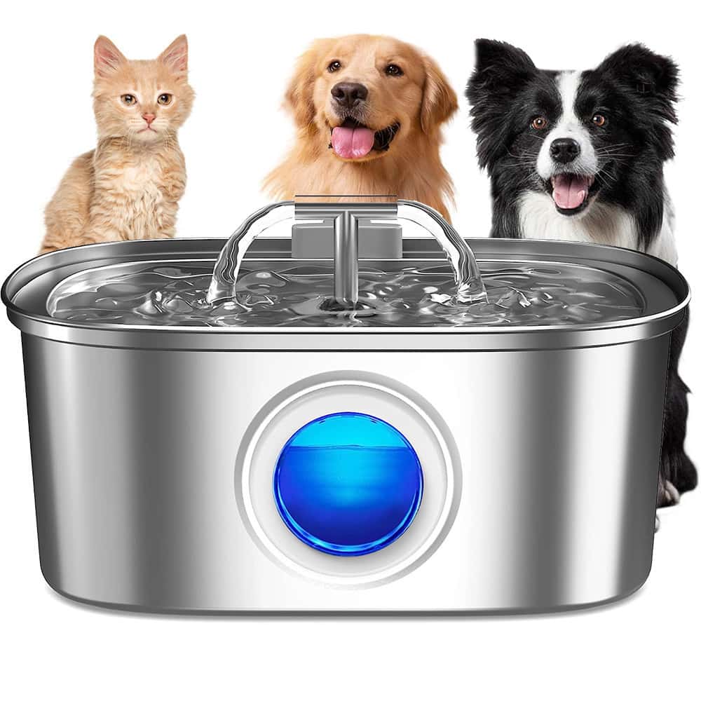 Newpet Bebedouro Gato Fonte Água Inox com Filtro Automático Elétrica Bivolt Silencioso Aço inoxidável 3,2L, imagem 1 de 1