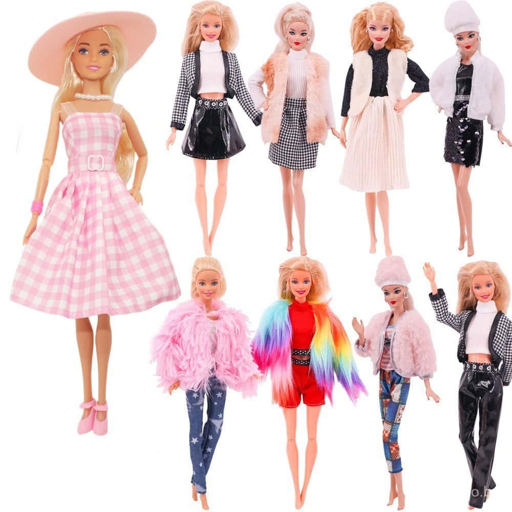 Roupas para Boneca de 30cm, Kit de Vestuário, Jaqueta de Pelúcia, Acessórios de Vestido Fashion, Brinquedo Infantil, imagem 1 de 1