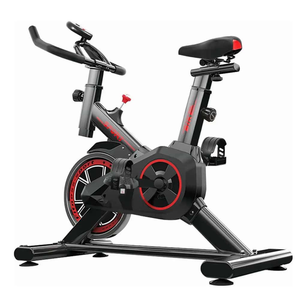 Bicicleta ergométrica, bicicleta de spinning, bicicleta profissional para academia, 120 kg,Cor Preto E Vermelho, imagem 1 de 1