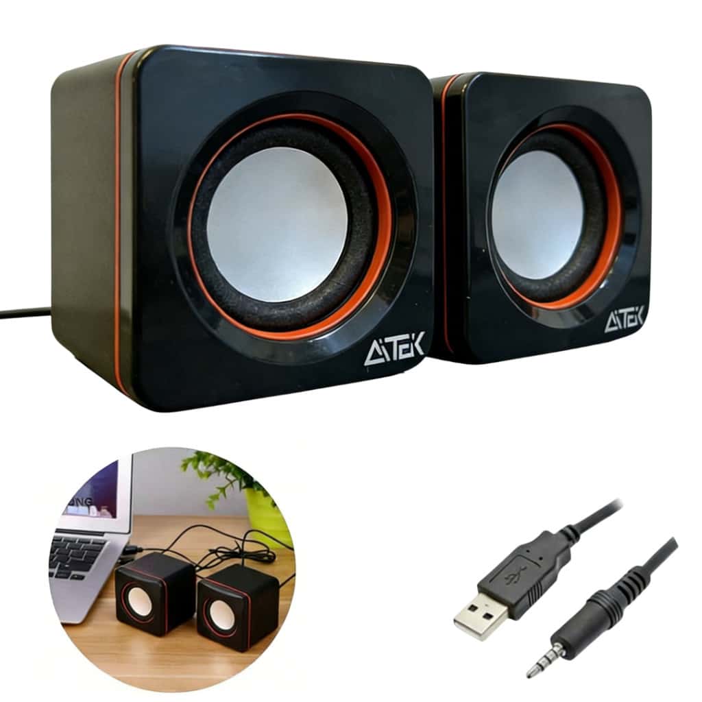 Mini Caixa De Som Computador Aitek ACS-4511 Potente 6W USB P2 Pronta Entrega, imagem 1 de 1