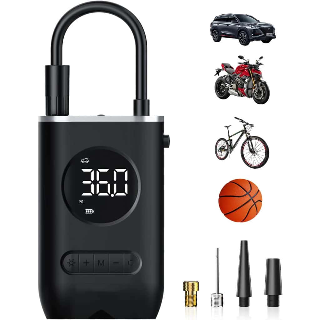 Mini Compressor de Ar Portatil Recarregavél Digital USB Calibrador Pneu Envio Imediato, imagem 1 de 1