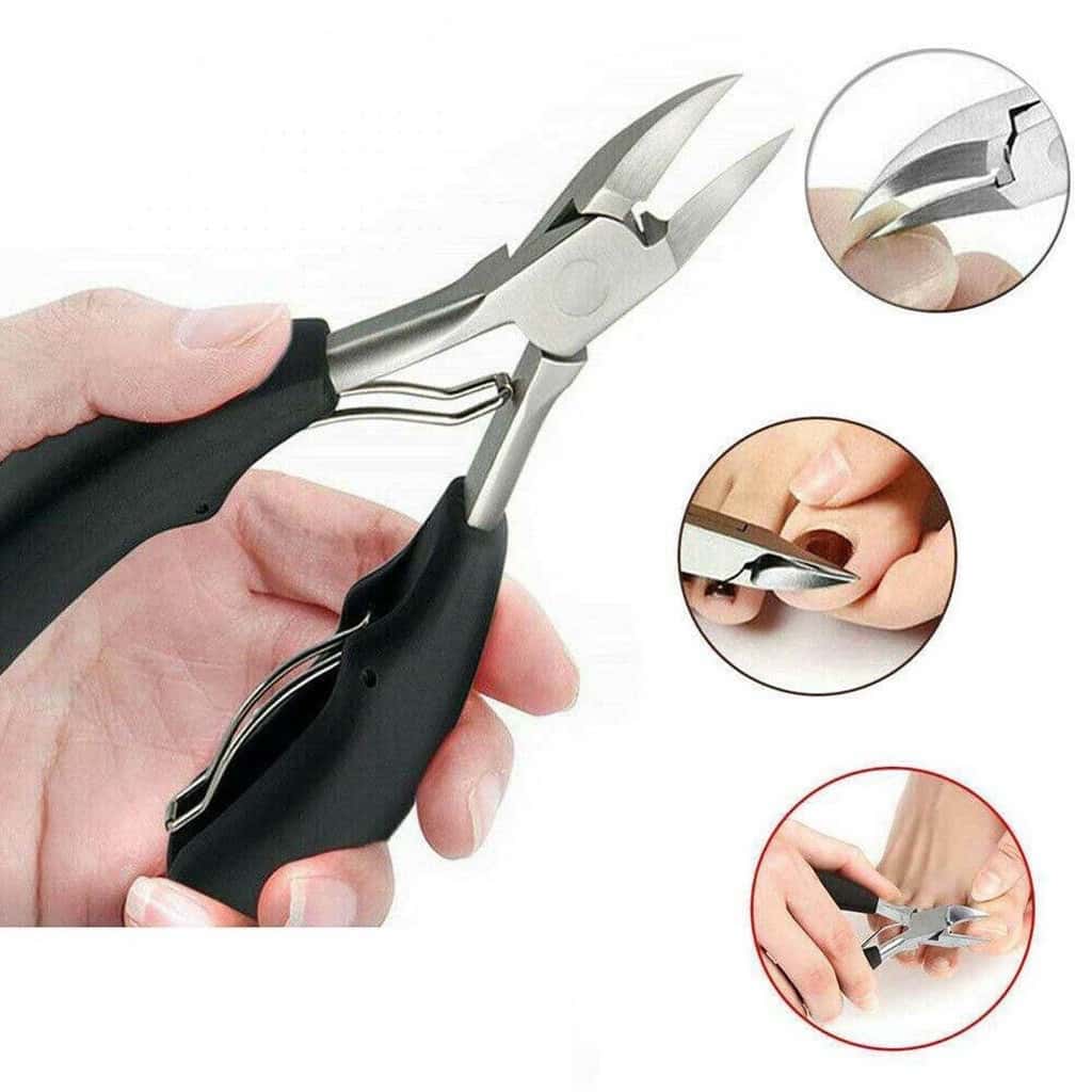 Alicate Mola Dupla De Cortar Unha Curvado Profissional Aço Inox Manicure Pedicure Podologia De Unha MSFILM, imagem 1 de 1