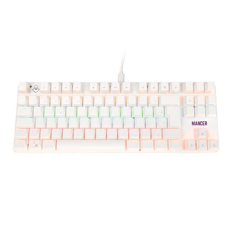 Teclado Mecanico Mancer Ghoul MK3, RGB, ABNT2, Switch Huano Vermelho, Branco, MCR-GHM3-WH01, imagem 1 de 1