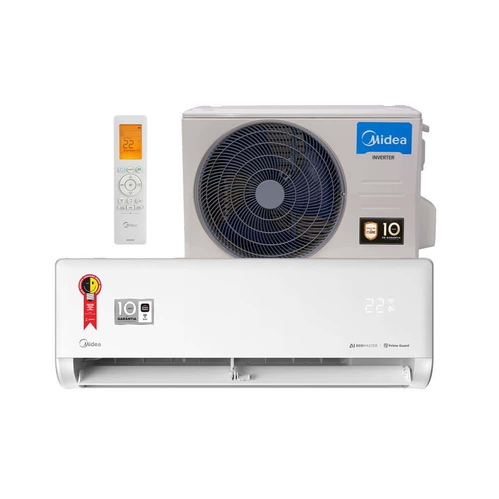 Ar Condicionado Split Midea Hi Wall Inverter AI Ecomaster 9.000 BTU/h Frio Monofásico Branco  220V, imagem 1 de 1