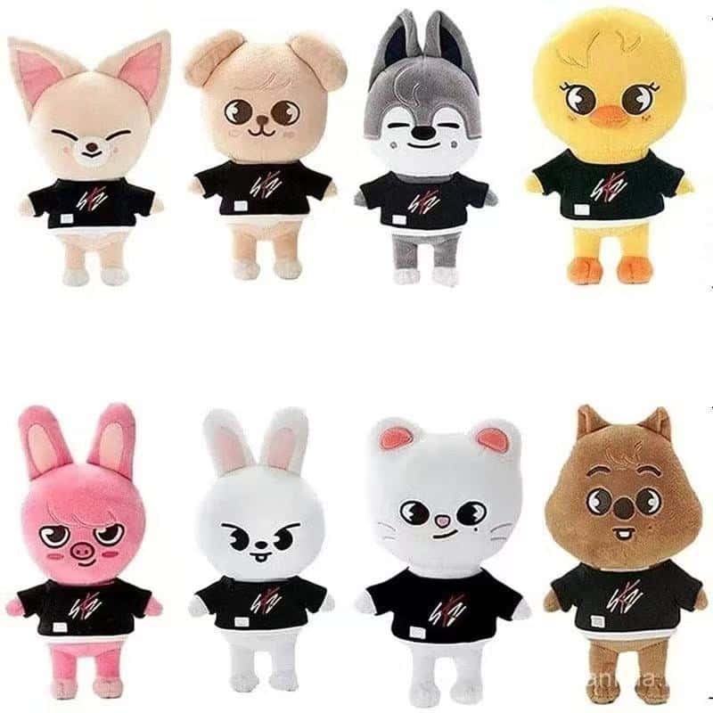 Pelúcia Skzoo Kpop Stray Kids 25cm – Boneco Antialérgico Estilo Cartoon e Fofo, imagem 1 de 1