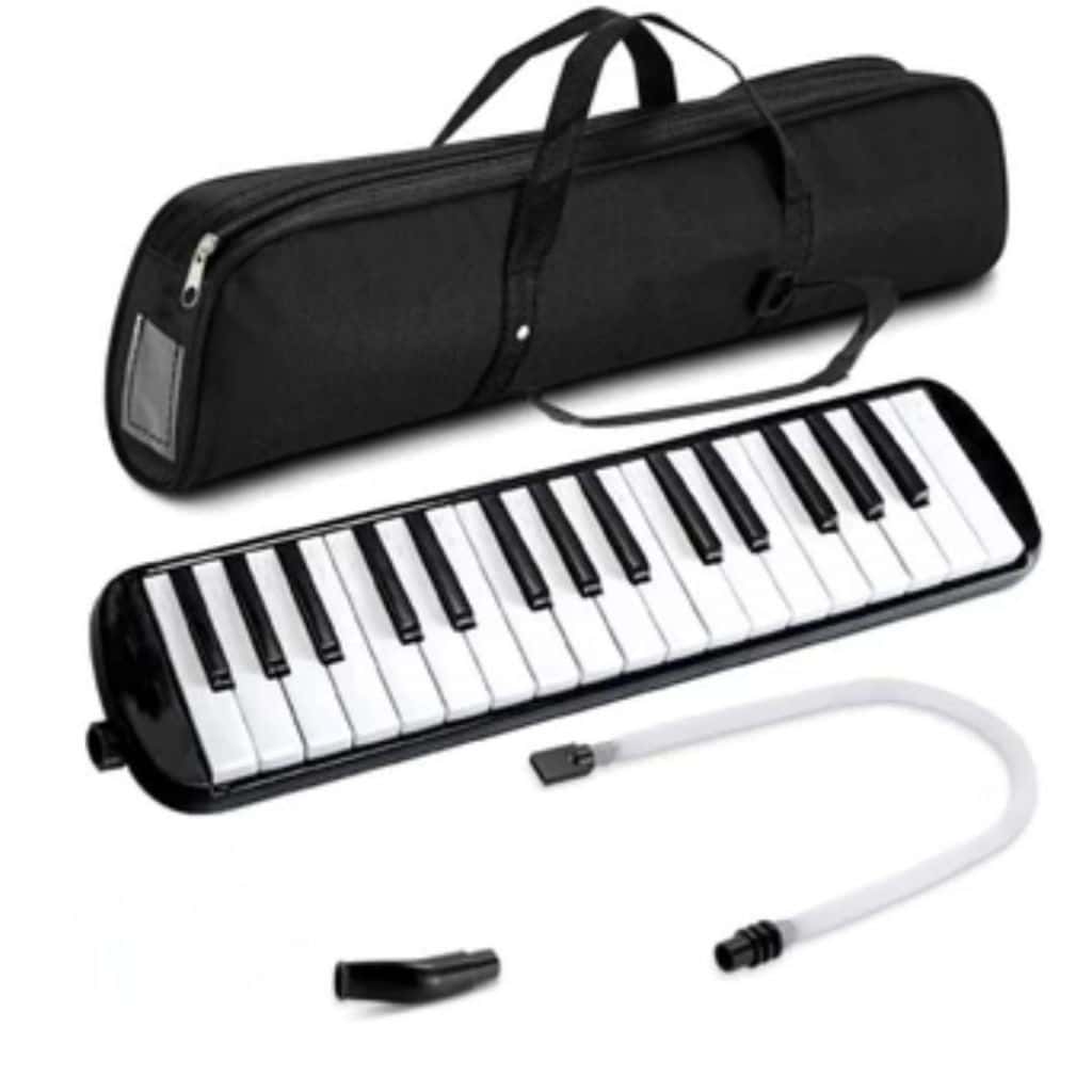 Escaleta 32 Teclas Sopro Melodica Capa Mini Piano Alça de Mão, imagem 1 de 1