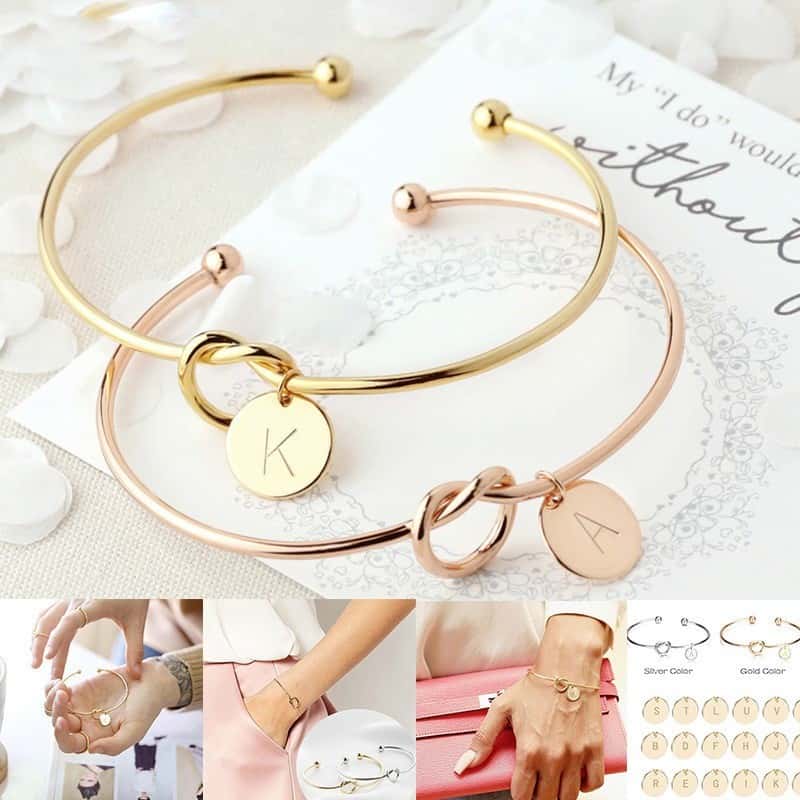 26 Letras Az Amor Nó Inicial Pulseira Macia Casal Charme Presentes De Aniversário Jóias, imagem 1 de 1