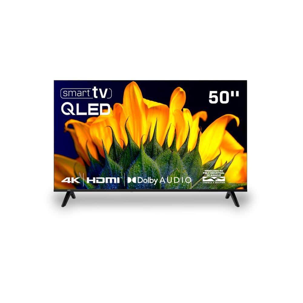 Smart TV HQ QLED 50 Polegadas HQ-QLED50SM 4K Wi-Fi Bluetooth, Dolby Audio, Apps, Netflix, YouTube e Prime Video, 3 HDMI, imagem 1 de 1