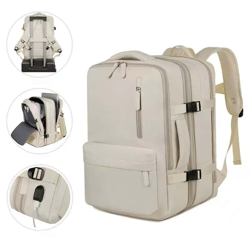 Mochila Viagem Feminina Masculinas Multifuncional Reforçada Impermeável Expansível Mochila Notebook, imagem 1 de 1