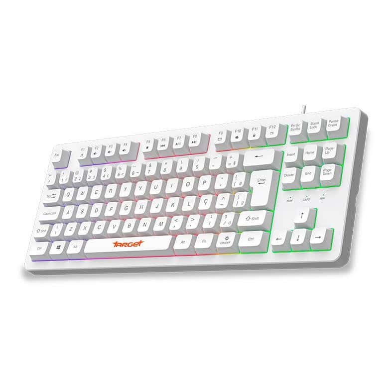 Teclado Gamer TGT M90B, Rainbow, ABNT2, Branco, TGT-M90B-RBW01, imagem 1 de 1