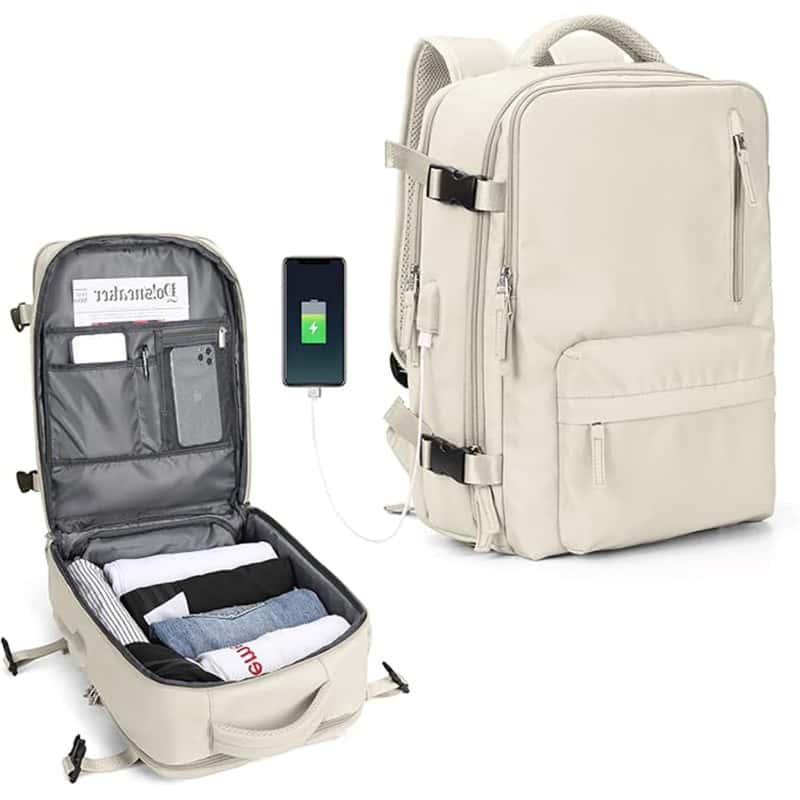Mochila De Viagem Feminina Masculina Grande Capacidade Multifuncional Para Notebook Resistente Agua Anti Derramamento, imagem 1 de 1