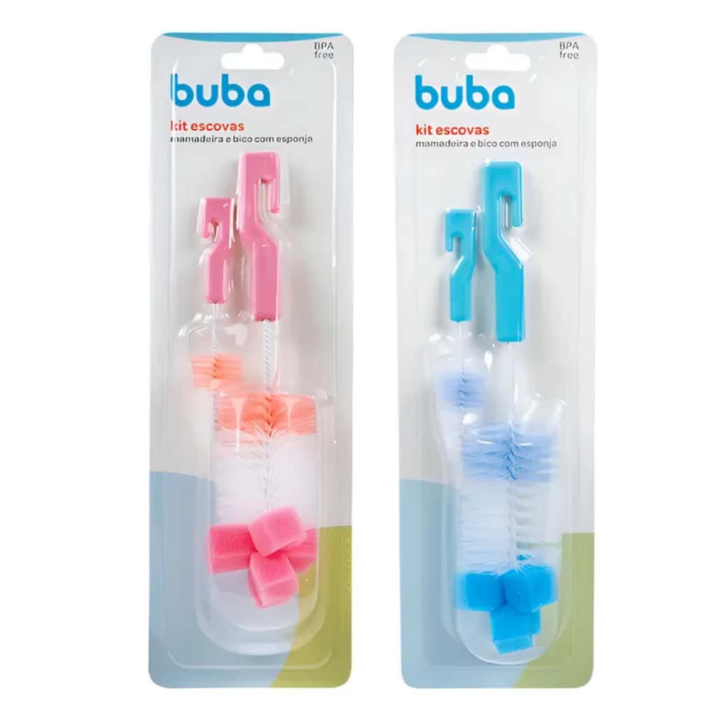 BUBA KIT ESCOVAS PARA MAMADEIRAS COM ESPONJA, imagem 1 de 1
