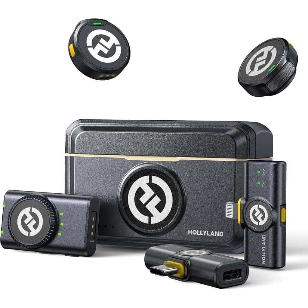 Microfone Lapela Bluetooth sem fio Hollyland Lark M2 Versão Lighting USB-C Câmera Combo Duo Original, imagem 1 de 1