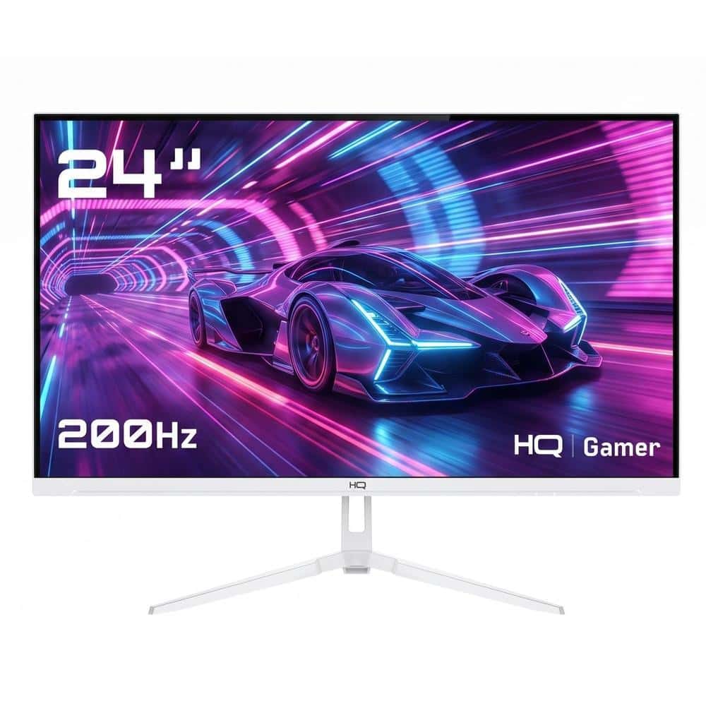 Monitor Gamer HQ 24" Branco 1ms, 200Hz, IPS, AMD FreeSync, Full HD, HDMI, DP, Frameless HQW24IP200, imagem 1 de 1