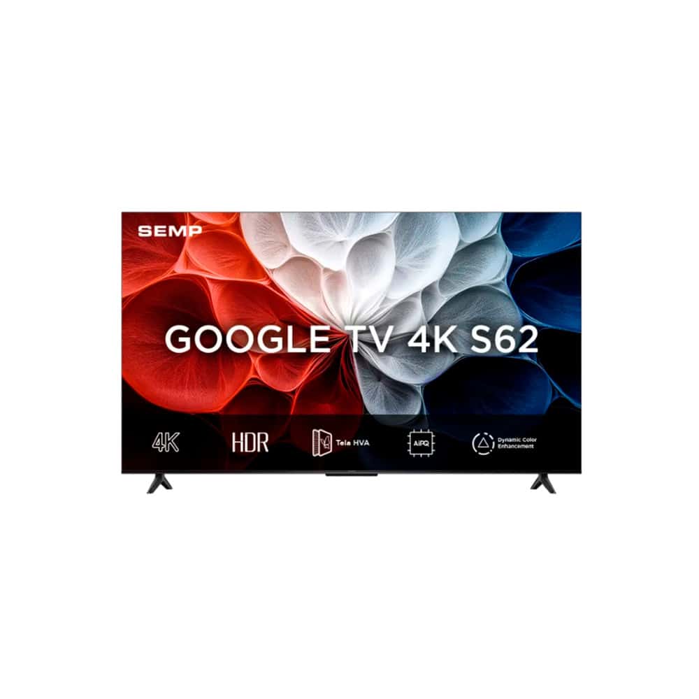 Smart Tv Semp 43 Polegadas S62 4k Uhd Google Tv 43s62, imagem 1 de 1