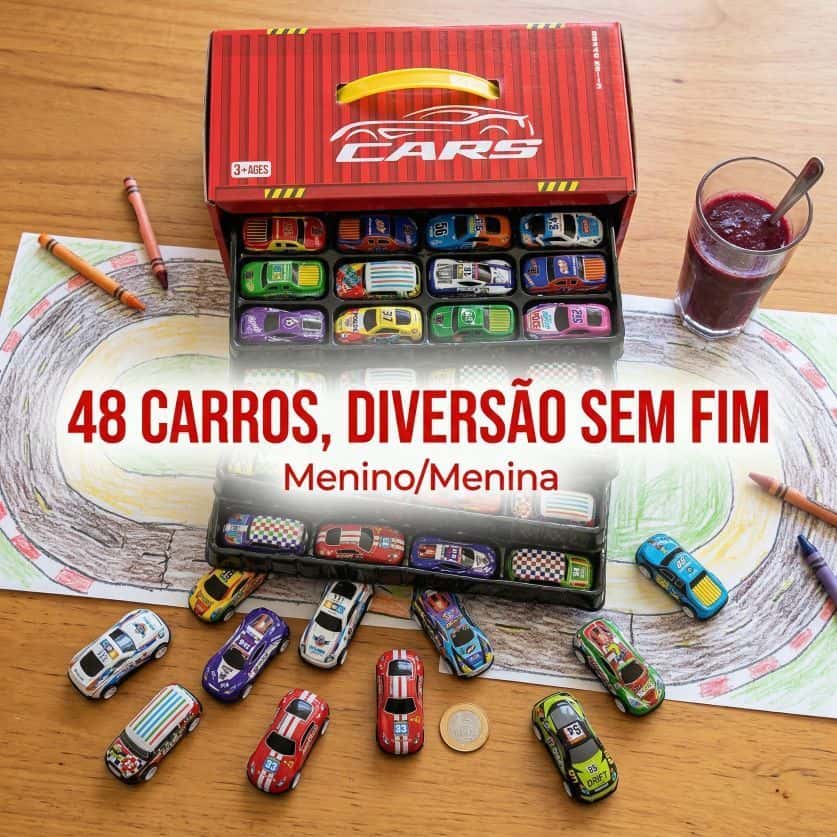 Kit 48 Carrinhos de Metal Magnéticos com Tração por Atrito – Pista Transformável Brinquedo Educativo Presente Infantil 🎁, imagem 1 de 1