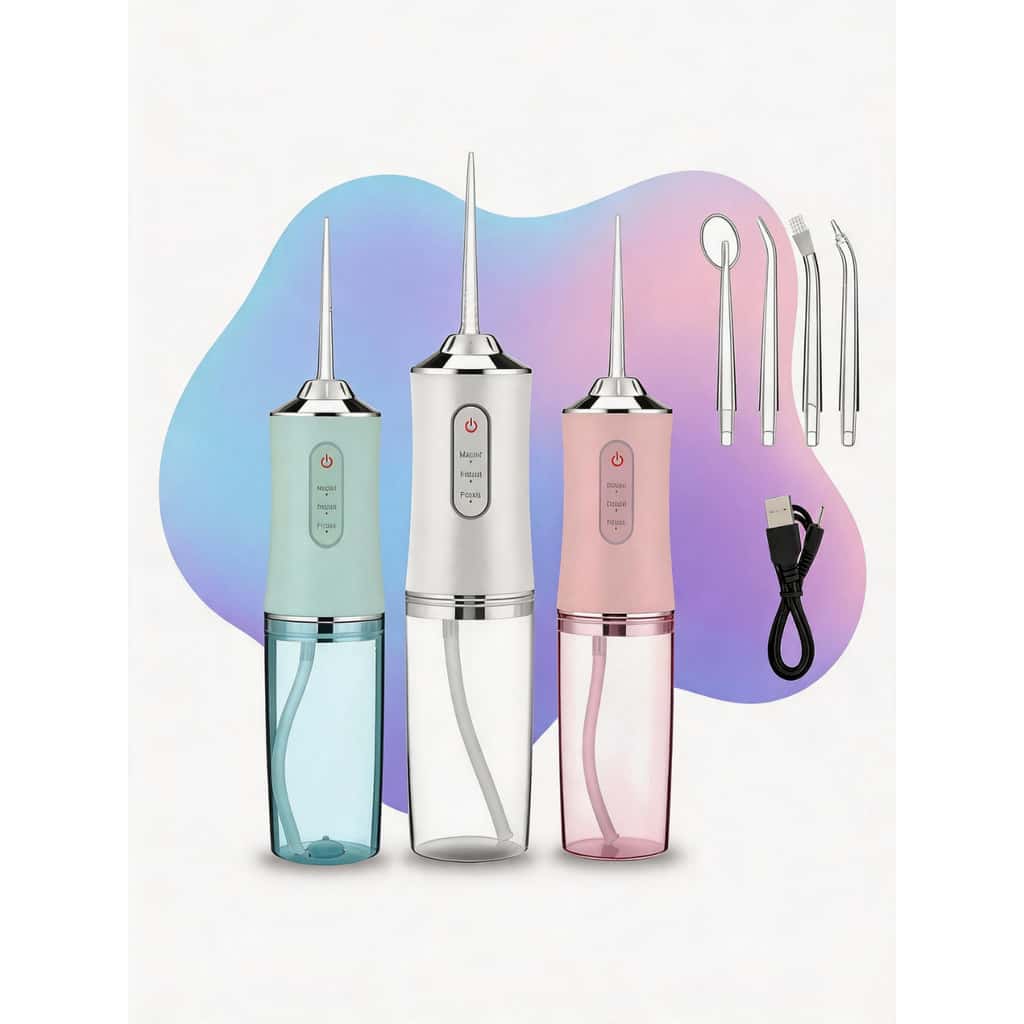 Irrigador Oral Portátil USB 1200mAh | Jato de Água 3 Modos IPX7 | 3x Mais Eficaz que Fio Dental, imagem 1 de 1