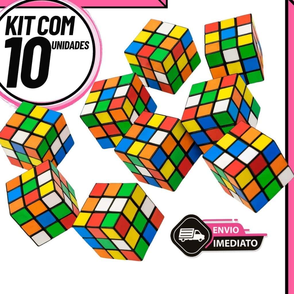 Kit 10 Cubo Mágico 5x5cm – Quebra-Cabeça Educativo Antiestresse para Crianças e Adultos, imagem 1 de 1