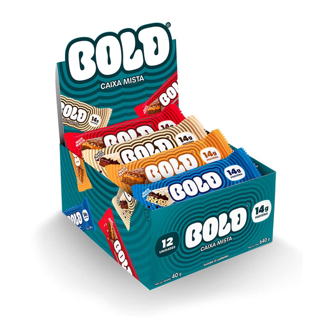 Barra de Proteína BOLD - 14g de Proteína - Caixa Mista com 12 Unidades | 4 Sabores, imagem 1 de 1