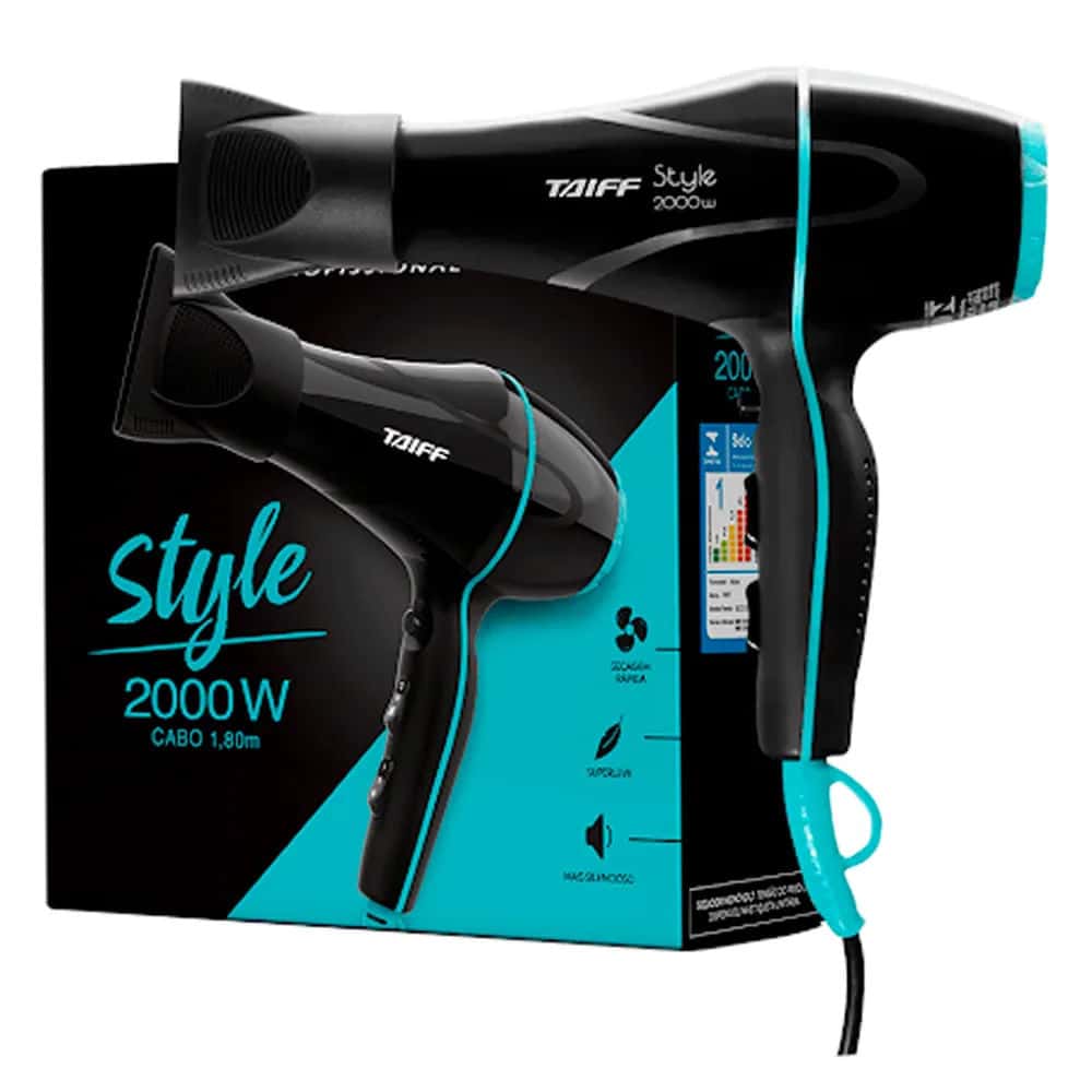 Secador Taiff Style Preto 2000W 220V, imagem 1 de 1