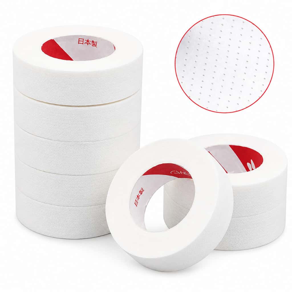 Kit 2/4/8/12 Rol Fita Japonesa Para Extensão De Cílios Respirável Isolante Para Cílios Inferiores Postiços, imagem 1 de 1