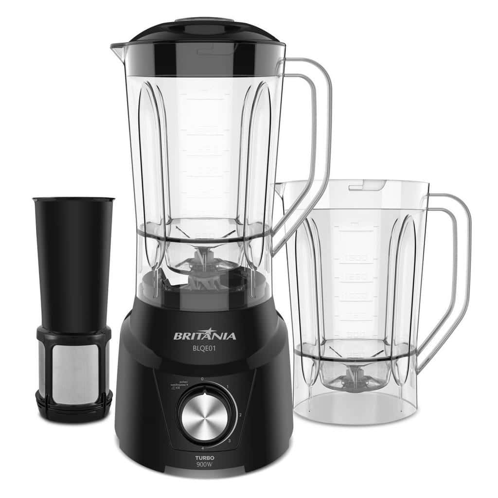 Liquidificador Britânia 900W 2,6L 4 Velocidades Preto BLQE01, imagem 1 de 1