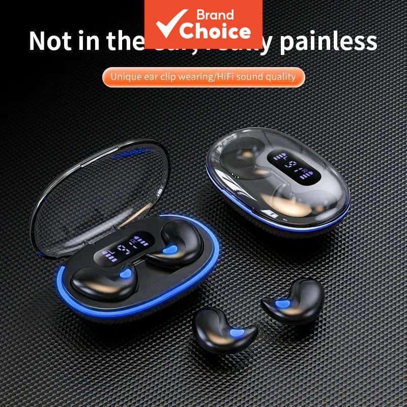 Fones de Ouvido X55 TWS Mini Sleep Sem Fio Bluetooth com Display LED, Som Estéreo HIFI, IPX5 à Prova d’Água e, imagem 1 de 1