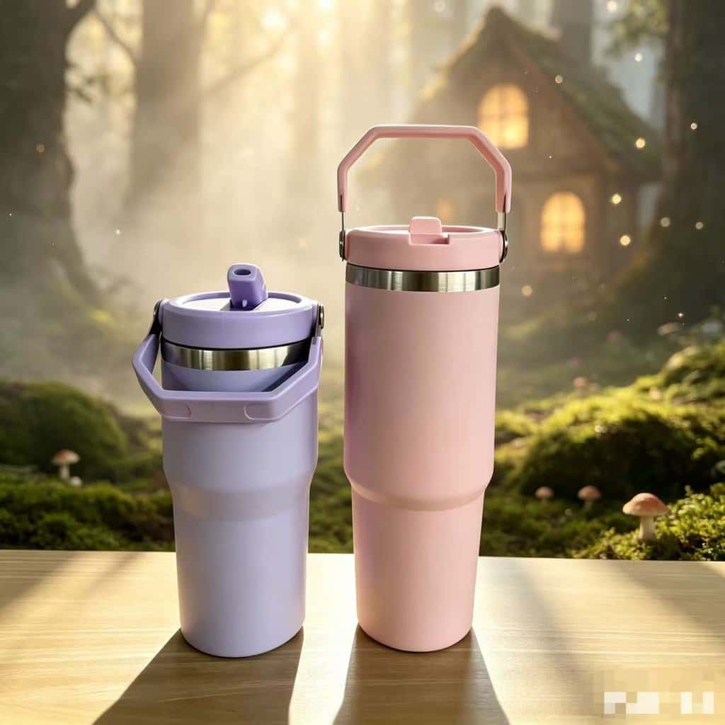 Garrafa Térmica Inox 900ml ou 600ml | Tampa Flip Antivazamento | Alça para Transporte | Quente e Frio, imagem 1 de 1