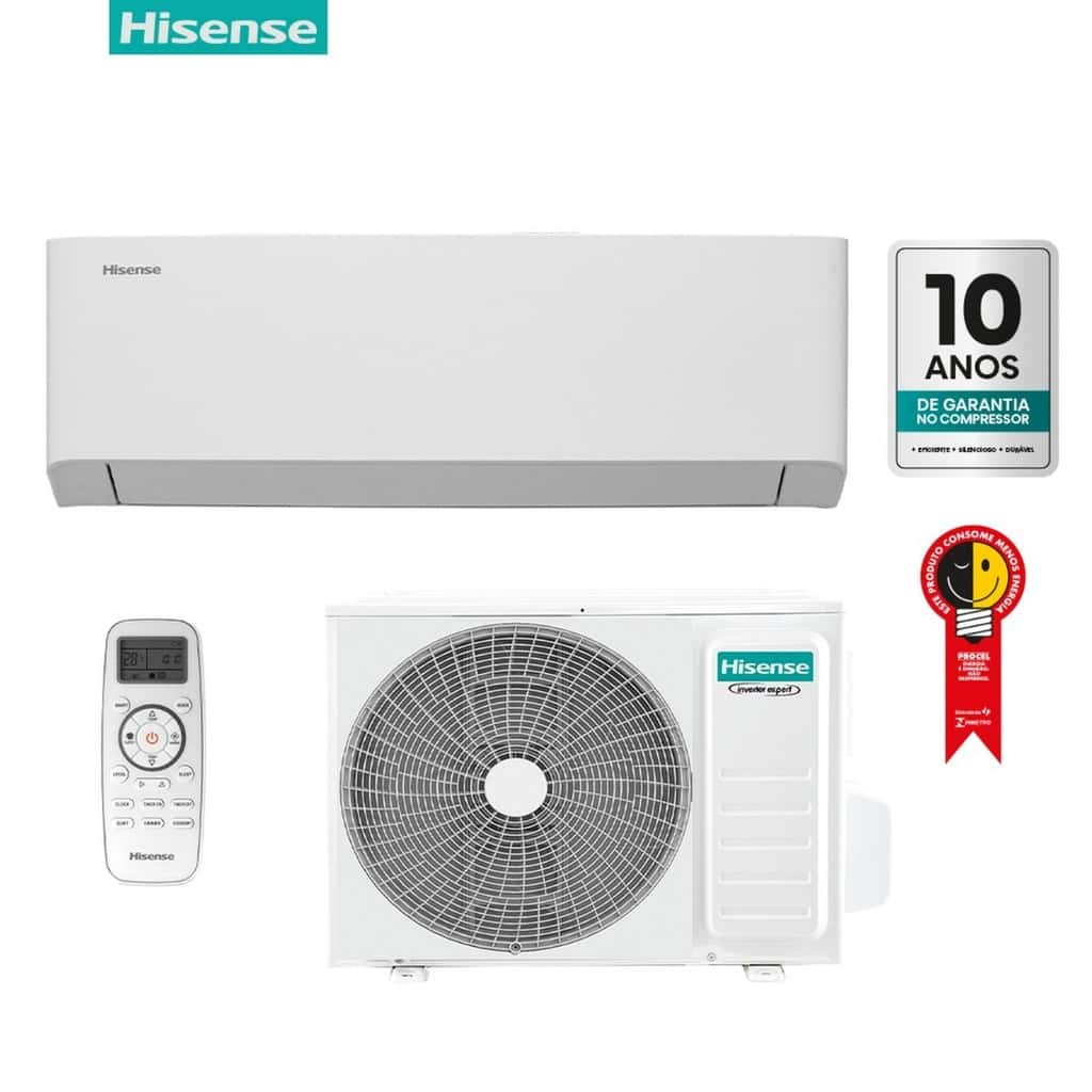 Ar Condicionado Split Hi-efficiency Hisense 12000 Btus Frio As-12tw2rluhb00 Inverter Wi-fi 220v, imagem 1 de 1