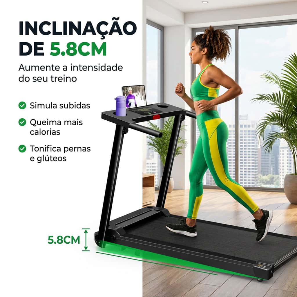 Esteira de Academia Dobrável Elétrica 127/220V Silenciosa com Amortecimento para Casa, imagem 1 de 1