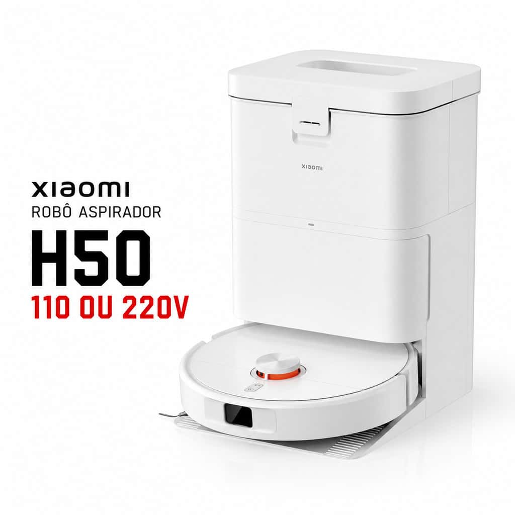 !NOVO ! Robô Aspirador Vacuum H50 Mop Giratório Lavagem automática /Estação autolimpante + Poder de Sucção de 10.000 Pa, imagem 1 de 1