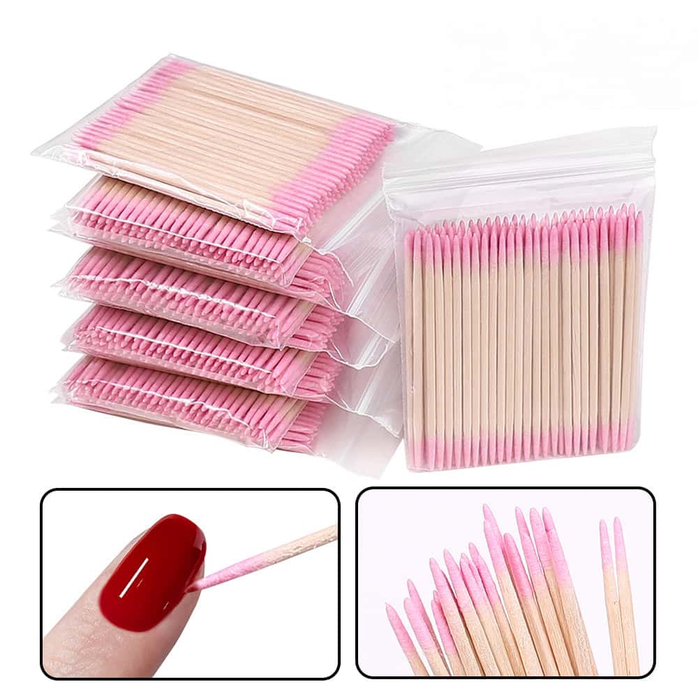 Kit 100/300/600/1000 Palitos Com Algodão De Limpeza Alinhamento Henna Micropigmentação Unha Boca Sobrancelha, imagem 1 de 1