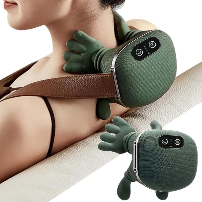 Massageador elétrico portátil pescoço calmante intensidade de 3 velocidades + aquecimento infravermelho, imagem 1 de 1