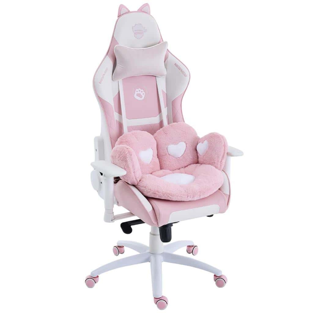 Cadeira Gamer Ninja MewMew Pro Edition, Reclinável, 2D, Rosa e Branco, GN-CH-MPR2DPWL, imagem 1 de 1