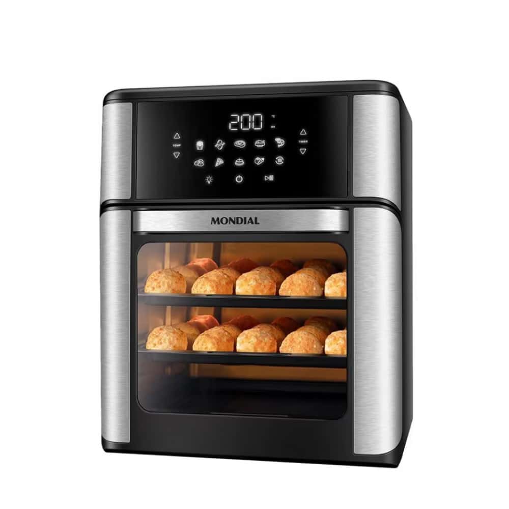 Fritadeira Elétrica Sem Óleo Air Fryer Oven 2 em 1 Mondial AFON-12L-BI 12L Digital, imagem 1 de 1
