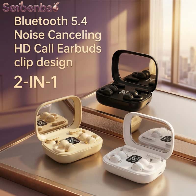 Senbenbao Fones De Ouvido Bluetooth Q10 2 Em 1 Novos De Conjunto Duplo ENC Com Cancelamento De Ruído Bateria De Longa Du, imagem 1 de 1